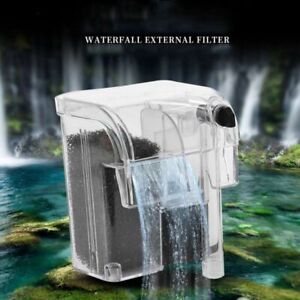 Aquarium Mini Waterfall External Oxygen Pump Water Filter Fish Tank Filtration