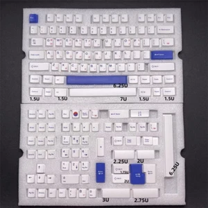 Red Blue Korean Theme Mechanical keyboard Keycap 108keys F/Cherry MX High PBT - Picture 1 of 10