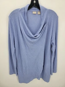 Cárdigan Chicos Zenergy Top Mujer Grande 2 Azul Tejido Waffle Cruzado Drapey - Imagen 1 de 8