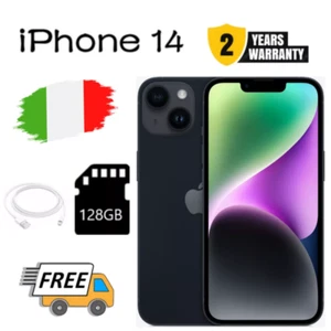 NUOVO Apple iPhone 14 - 128GB - Mezzanotte (Sbloccato) - Foto 1 di 6
