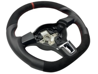 AUSTAUSCH Lenkrad  Leder Alcantara Vw GOLF VI 6 5K0 Touran 1T3 Abgeflacht - Bild 1 von 4