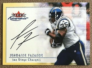 Jermaine Fazande 2000 Fleer Tradition Autographics Autograph #48 Chargers Insert - Picture 1 of 2