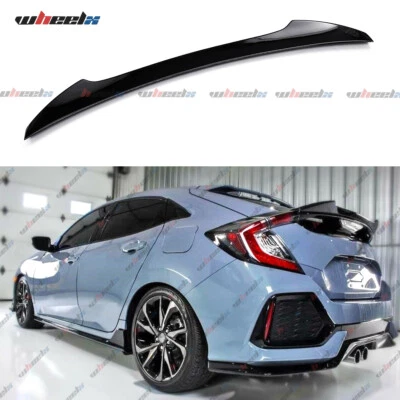 For 2016-2021 Honda Civic Hatchback Type R Gloss Black Rear Trunk Spoiler Wing - Imagem 1 de 4