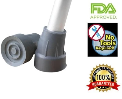 Puntas de caña 3/4 pulgadas color gris 1 par de Healthline Trading Foto 1 de 4