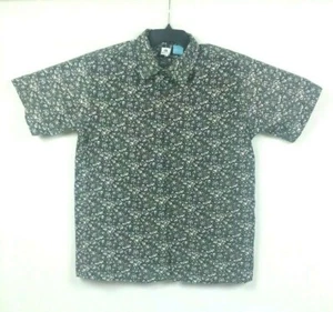 HALLOWEEN Phys.Sci Mens Shirt Size L SKULLS Gray Black White Cool Geek Gothic - Picture 1 of 9