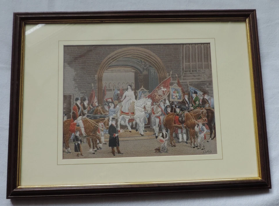 Cuadro de seda tejido Cash's of Coventry - Procesión Lady Godiva Foto 1 de 1