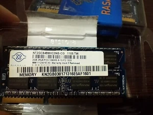 RAm 4 GB (2x2) NANYA DDR3 NT2GC64B8HC0NS-CG PC3-10600 1333mhz - Foto 1 di 3
