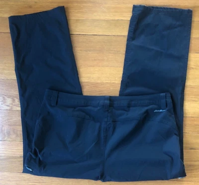 Eddie Bauer First Ascent Womens 16 Black Pants Cargo Hiking Nylon Stretch 26" In - Image 1 of 4