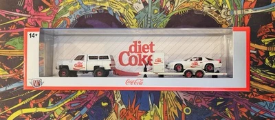 M2 MACHINES HAULER CHASE DIET COKE 73 CHEVROLET CHEYENNE/ 85 CAMARO IROC Z CHASE - Image 1 of 3