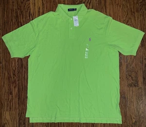 Polo Ralph Lauren Big And Tall Poloshirt mit Kragen limettengrün Herren 3XLT neu mit Etikett - Bild 1 von 3