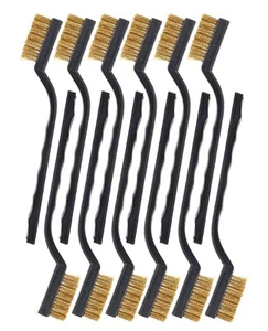 Brass Wire Brush Rust Remover, Small Wire Brush for Cleaning, Paint Stripper ... - Picture 1 of 7