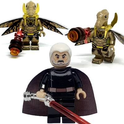 Conde Dooku + Geonosianos x2 - minifiguras personalizadas - Star Wars lego 75017 SW0472 Foto 1 de 4