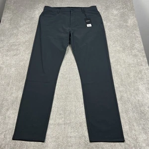 NEW Bad Birdie Pants Mens 36x32 Black Golf Performance Stretch Commuter Chino - Picture 1 of 9