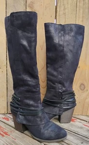 Fergalicious by Fergie Boots Black women Sz 9M as Lexis Black Fabric CR3 - Picture 1 of 20