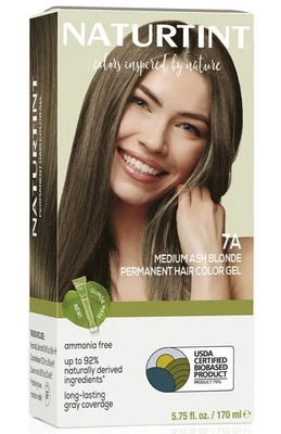 Hair Color 7A Medium Ash Blonde Ammonia Free Vegan Long Lasting Gray Coverage - Image 1 of 4