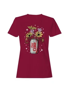 Floral Soda Art Print Women's T-shirt - Picture 1 of 6