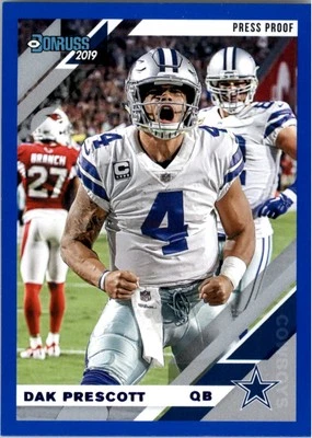 2019 Donruss Press Proof Blue #73B Dak Prescott - FB - Image 1 of 2