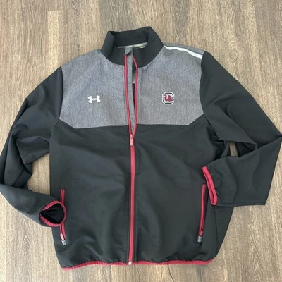 Chaqueta Under Armour South Carolina Gamecocks Command Negra Roja Grande Cremallera Completa Foto 1 de 4