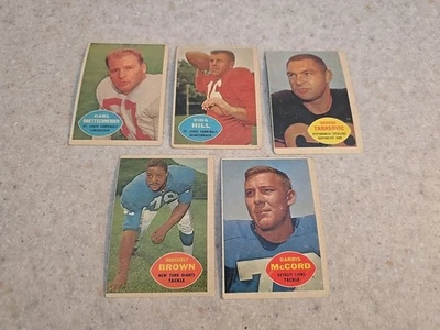 1960 Topps Football Single Cards Your Choice  - Image 1 of 4