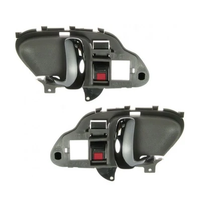Gray & Chrome Inner Inside Interior Door Handle Pair Set for Chevy Truck Pickup - Image 1 of 4