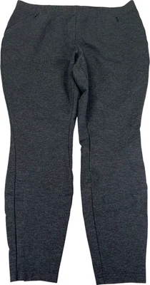 J.Jill Women’s Dark Heather Gray Stretch Waist Pull On Ponte Leggings - L - Image 1 of 4