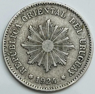 1924 Uruguay 5 Centesimos KM# 21 Circulated Condition - Image 1 of 3