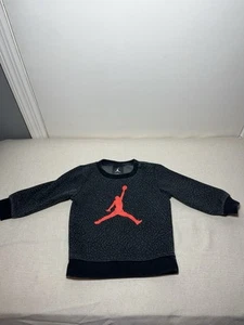Jordan Sweatshirt Kids 18 months Black Jumpan Concrete Pullover Sweater baby - Picture 1 of 6