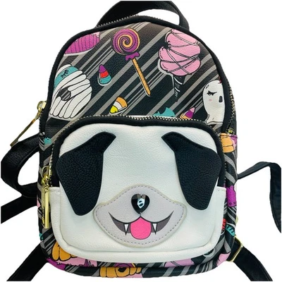 NEW Betsey Johnson Halloween Faux Leather Mini Backpack Dog Treats Kitchy - Image 1 of 4