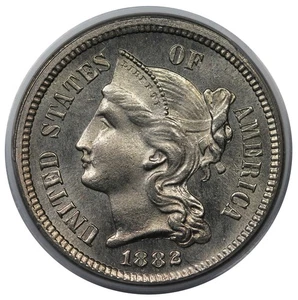 1882 3 Cent Nickel Proof, PCGS (OGH Gen 2.2) PR65 - Picture 1 of 4