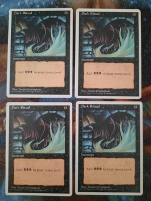 4th Edition  MTG  Playset  Dark Ritual Magic - Image 1 of 2