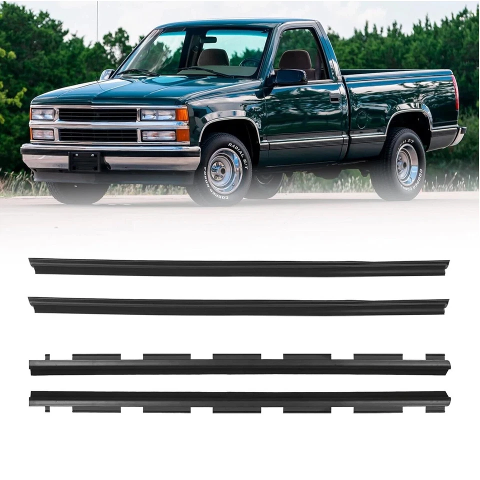 Fit For Chevy GMC Truck Inner & Outer Front Window Sweep Felt Seal Weatherstrip - Image 1 of 4