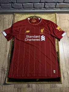 LIVERPOOL 2019/20 HOME FOOTBALL SHIRT SOCCER JERSEY NEW BALANCE #4 Virgil sz XL - Picture 1 of 8