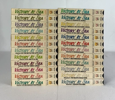 Victory at Sea Complete 24 VHS Set WWII Documentary Series NBC Time-Life - Image 1 of 2