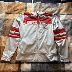 Reebok Jacket NFL Super Bowl XLVI (2012) Women Size Small Vintage Polyester - Picture 1 of 6