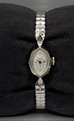 Reloj Pulsera Hamilton 15mm Oro 10k Lleno Vintage Cuerda Manual Mujer Foto 1 de 4