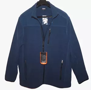 Solaris Mens 200's Fleece Full Zip Jacket BIG 2X Stretch Blue NWT - Picture 1 of 6