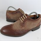 Clarks Wing-Tip Leather Brogues 8 Mens Delsin