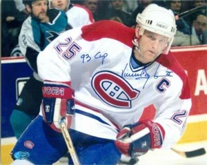 Vincent Damphousse autographed 8x10 Photo (Montreal Canadiens) #SC2 "93 Cup" - Picture 1 of 1