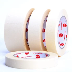 Abklebeband Abdeckband hell 80C Krepp Klebeband 50mm 50m Autolack AVO A070350 - Bild 1 von 1