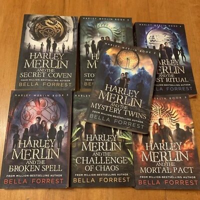 Harley Merlin Lot of 7 Books #’s 1-5, 8, 9  Trade Paperback Bella Forrest - Image 1 of 3