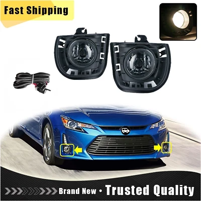 Pair Fits 2014 2015 2016 Toyota Scion TC/ZELAS Fog Lights Lamps w/Switch harness - Image 1 of 4