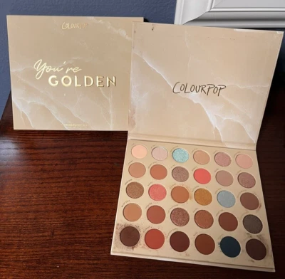 COLOURPOP "You're Golden" 30 Shades Pressed Powder Eyeshadow Palette NEW IN BOX - Image 1 of 4