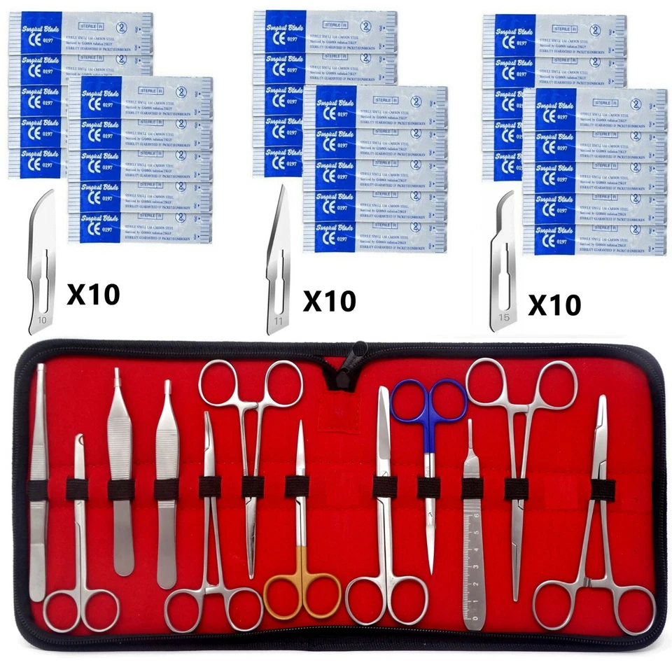 47 PC Minor Micro Surgery and First Aid Kit Surgical Instruments