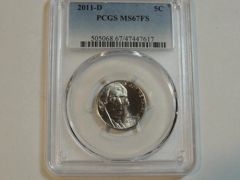 2011 D PCGS MS67FS JEFFERSON NICKEL Cover