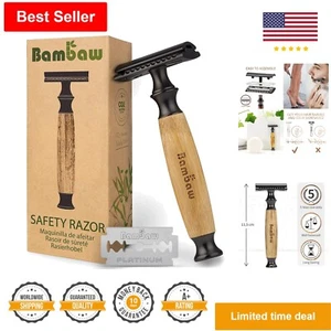 Sustainable Double Edge Safety Razor - Bamboo Handle - Reusable - All Skin Types - Picture 1 of 8