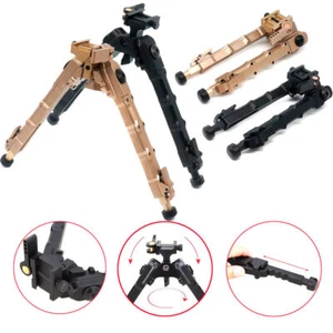 6"- 9" Adjustable Flat Spring Rifle Bipod QD Tactical Picatinny Rail Hunting - Picture 1 of 17