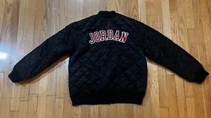 NIKE AIR JORDAN Giacca Bomber Trapuntata Ricamata Nera XL 13-15 anni - Foto 1 di 15