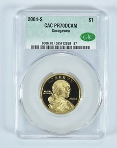 2004-S Sacagawea $1 PR70 DCAM CAC - Picture 1 of 5