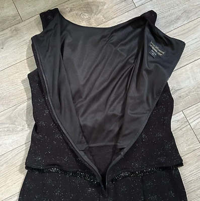 Vestido De Colección Y2K Scott McClintock 14 Negro Cuentas Elastizado Bruja Capricho Vacaciones Foto 1 de 4