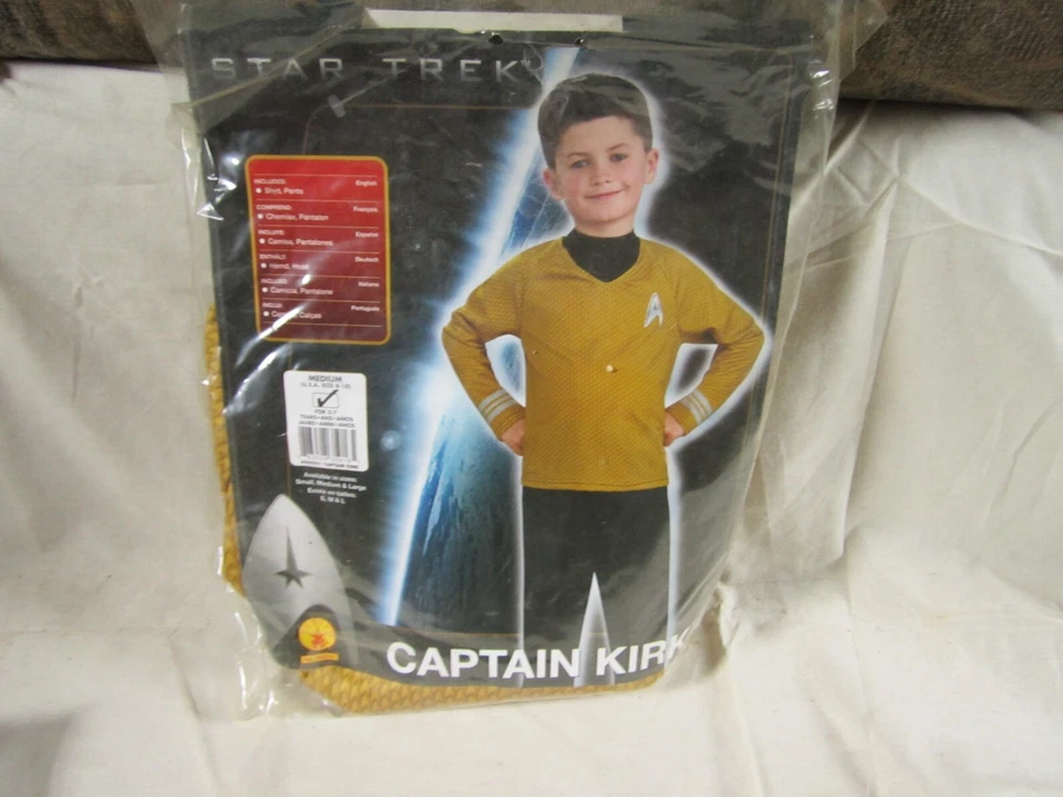 Star Trek Captain Kirk Boys Costume Size Med (8-10) - Image 1 of 2